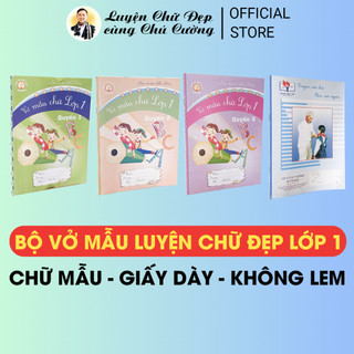 4 vở tập viết lớp 1, vở luyện chữ đẹp cho bé