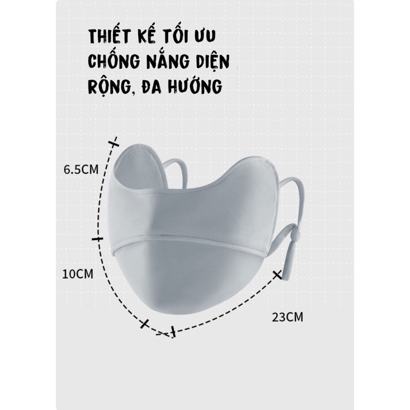Khẩu trang chống tia uv chính hãng chống nắng Upf 50+