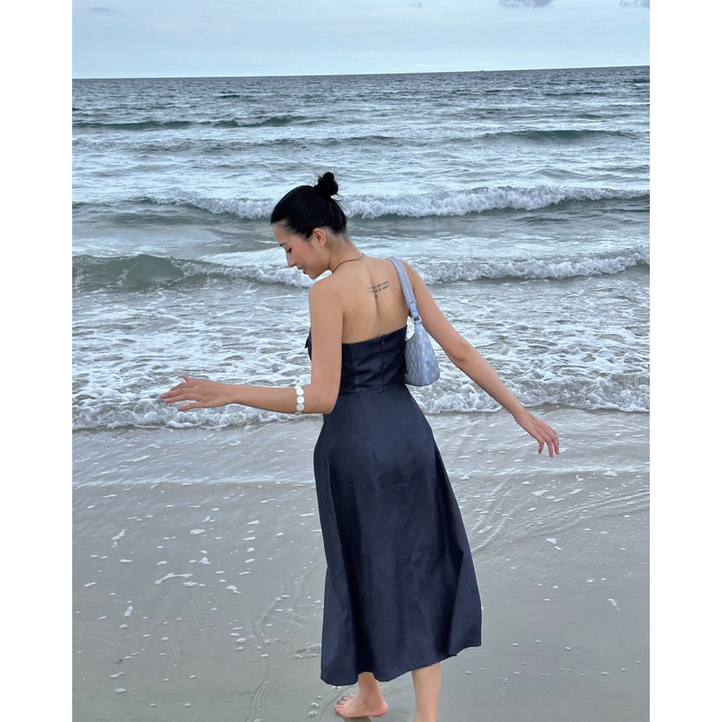 Đầm jean nữ dáng dài-Turmi Denim Dress