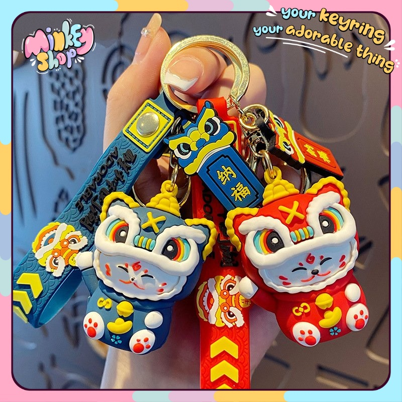 Móc khóa anime cute hoạt hình dễ thương phi hành gia + quà tặng móc chìa khoá gấu bông cặp đôi phụ kiện túi xách -Minkey