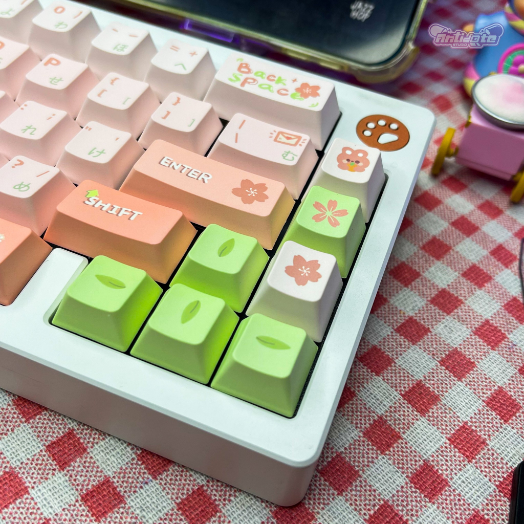 Nút bàn phím cơ Sakura petal PBT keycap - Cherry profile - 143 nút
