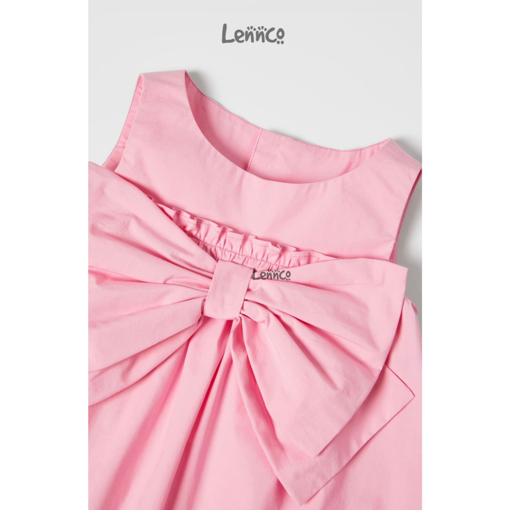 Váy hồng nơ to sát nách Lennco cho bé gái