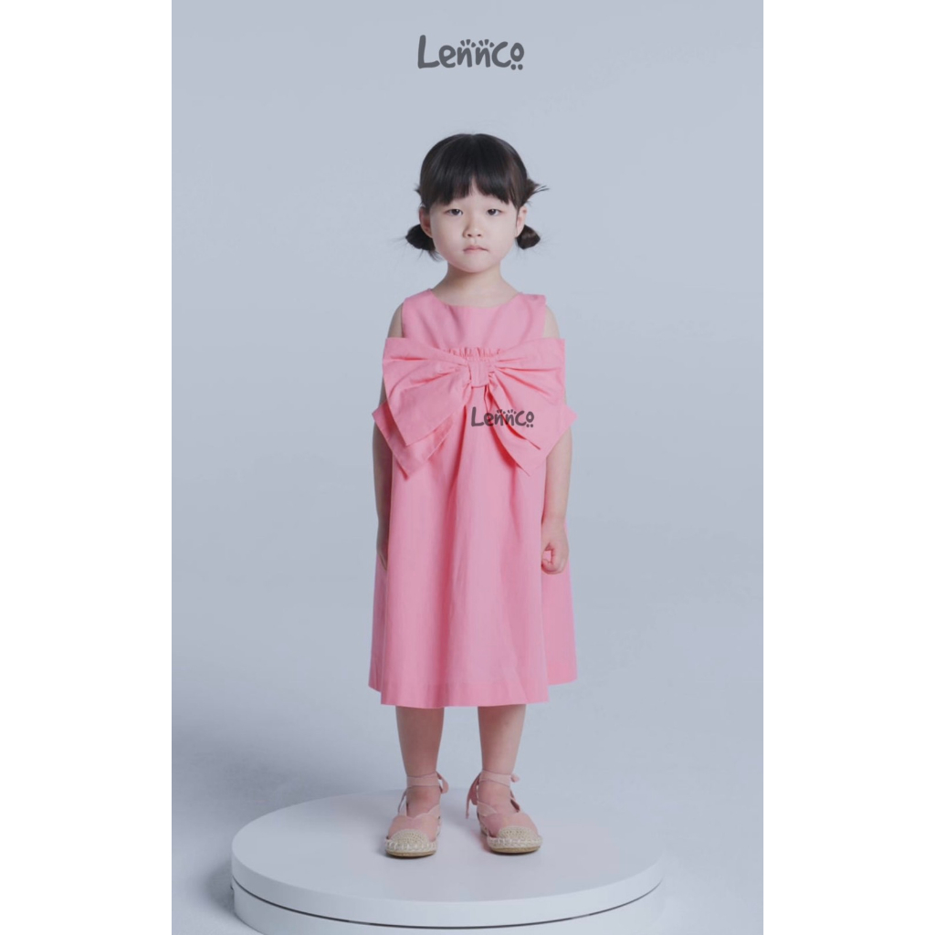 Váy hồng nơ to sát nách Lennco cho bé gái