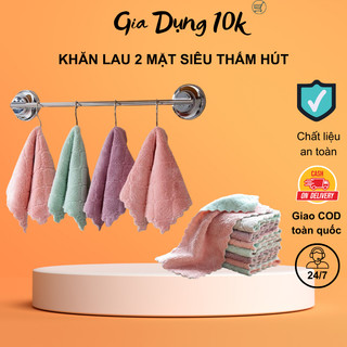 COMBO 10 CHIẾC Khăn lau đa năng lau tay, lau bếp vải bông mềm mại siêu thấm hút