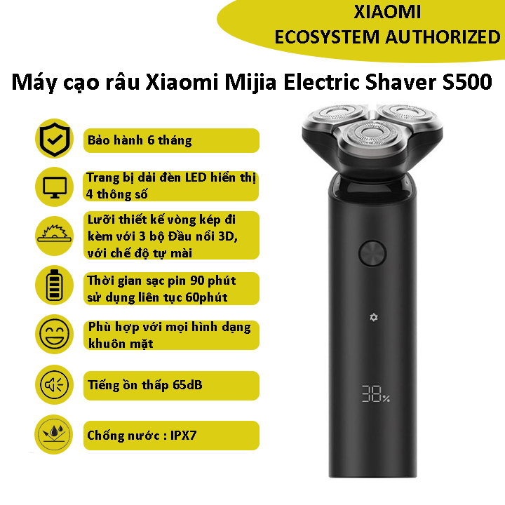 Máy cạo râu Xiaomi Mijia Electric Shaver S500 - Bảo hành 6 tháng - Shop Điện Máy Center