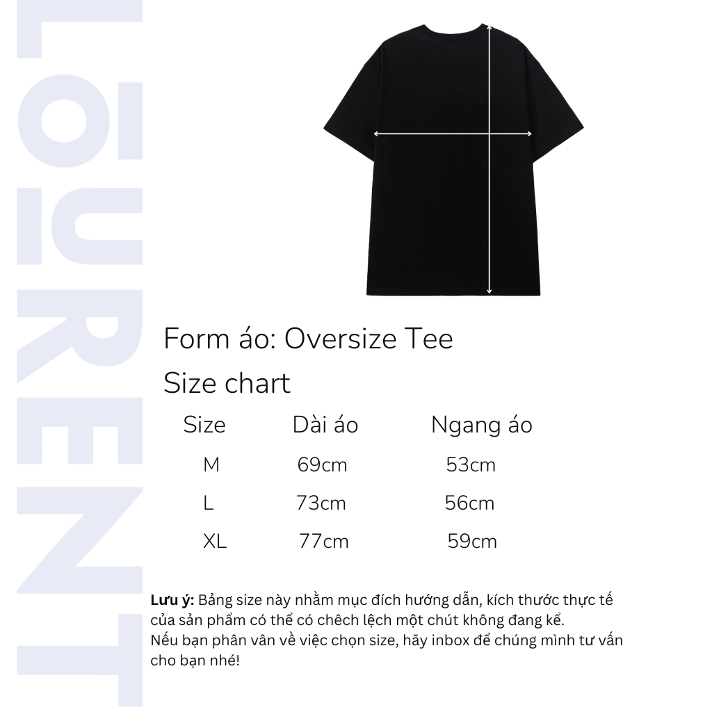 Áo Thun Tay Lỡ Local Brand Lourents Unisex Signature Tee - TEE1 Be