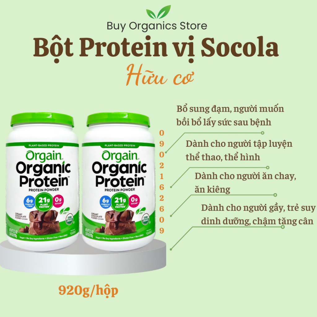 Đạm Thực Vật Orgain Organic Protein Powder Creamy Chocolate 920g - BUY ORGANICS