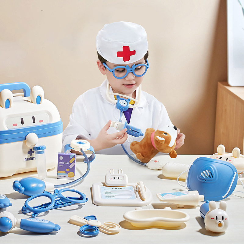 Bộ Đồ Chơi Bác Sĩ Hình Thỏ Cho Bé Đủ Chi Tiết Có Hộp Đựng Dành Cho Bé Trai Bé Gái 36 Chi Tiết