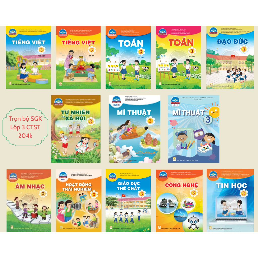 FULL Trọn Bộ 13 Cuốn SGK Lớp 3 Chân Trời Sáng Tạo