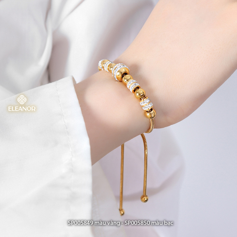 Vòng tay nữ titan Eleanor Accessories dây rút đính đá phụ kiện trang sức 5849