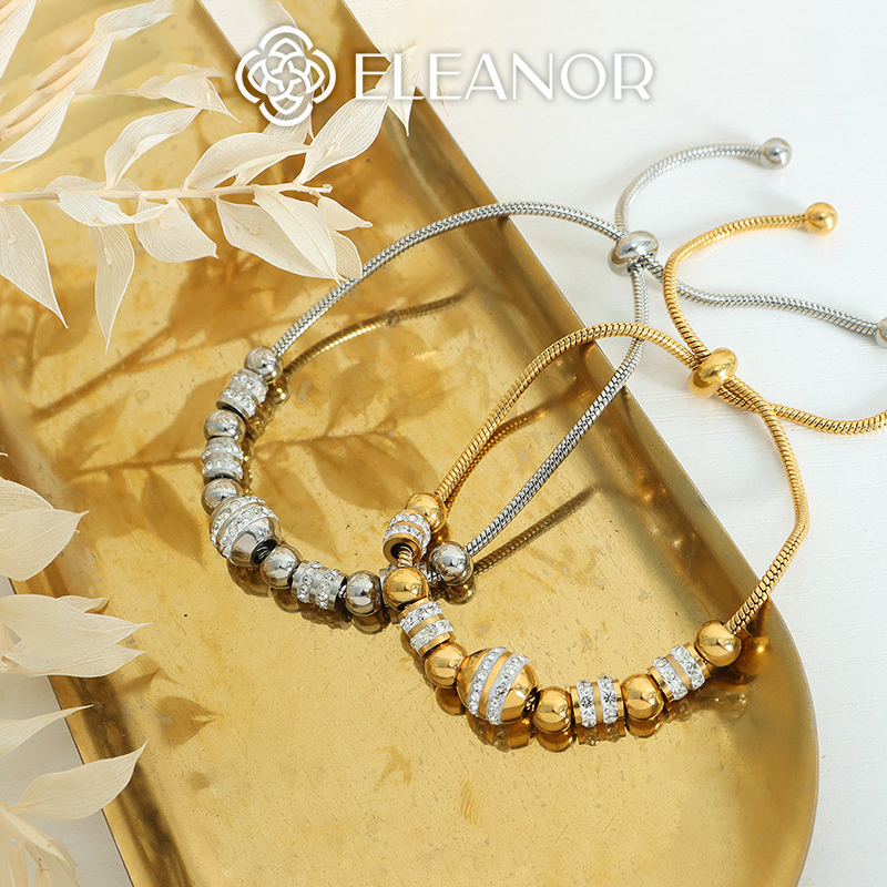 Vòng tay nữ titan Eleanor Accessories dây rút đính đá phụ kiện trang sức 5849