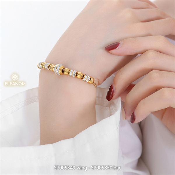 Vòng tay nữ titan Eleanor Accessories dây rút đính đá phụ kiện trang sức 5849