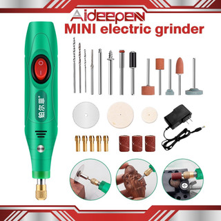 Máy khoan mài cắt điêu khắc cắt gỗ nhựa mini kèm bộ phụ kiện như hình có đĩa cắt và đá mài luôn cả mũi khoan nữa