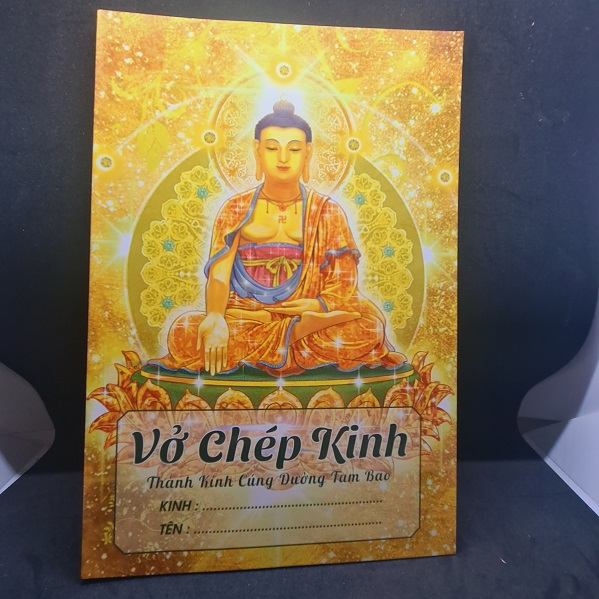 Tặng bút, Vở chép kinh Vàng A4 chép nhiều loại kinh TD rất đẹp