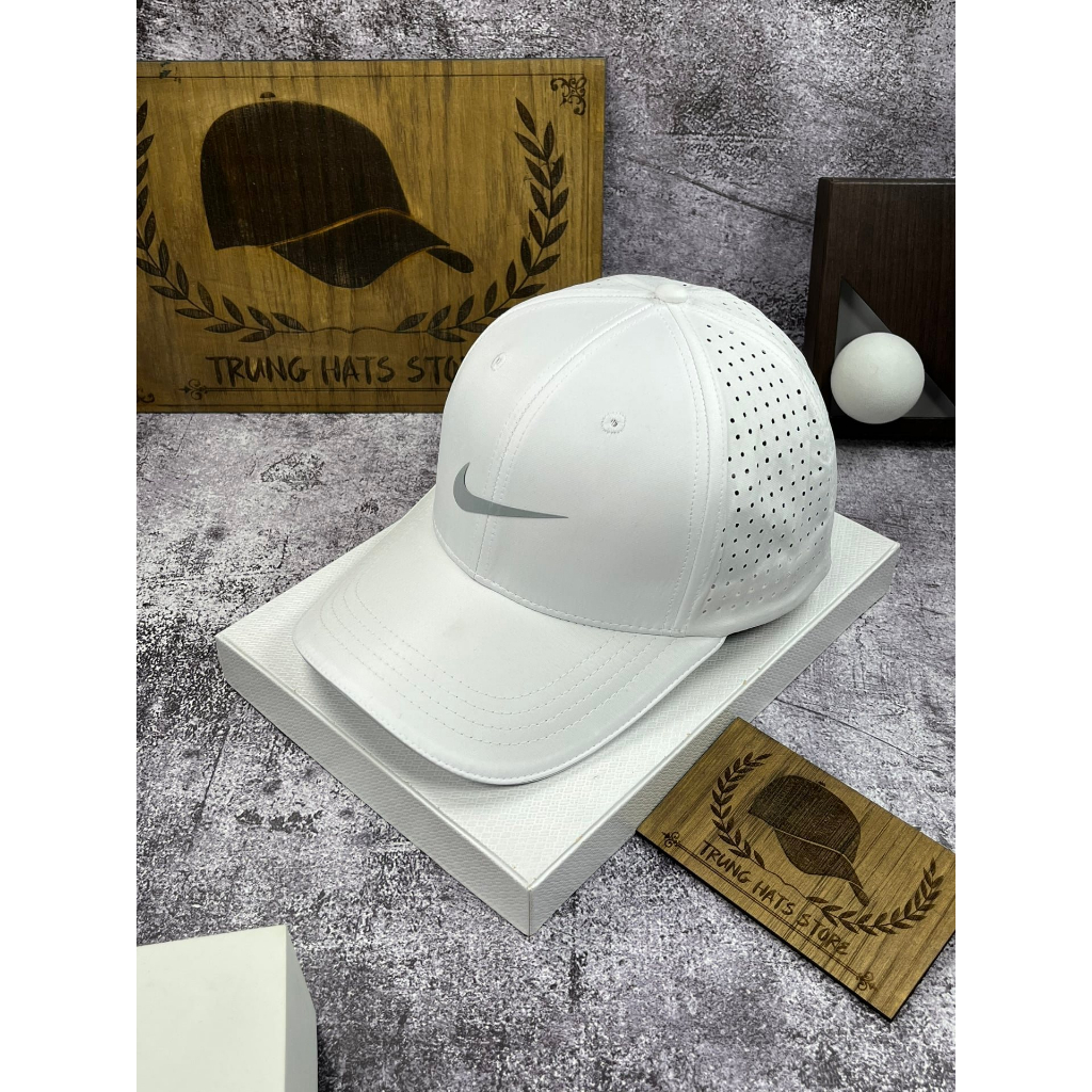 Nón kết, mũ lưỡi trai nam nữ Nike Dù Lỗ vải đẹp form chuẩn (Ảnh thật)