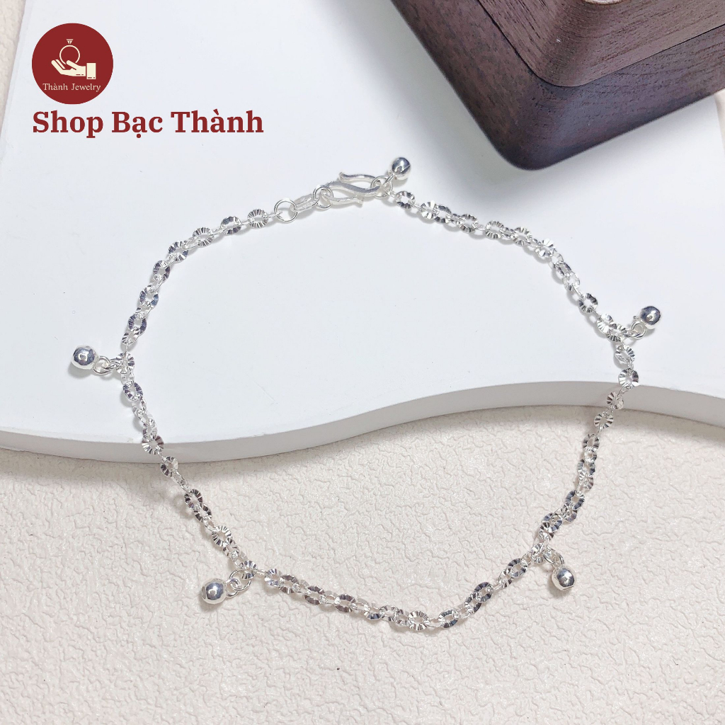 Lắc Chân Nữ Bạc Ta gắn bi bạc nhỏ xinh,Có Bảo Hành Làm Sáng (Ảnh thật, Có Bảo Hành Làm Sáng )