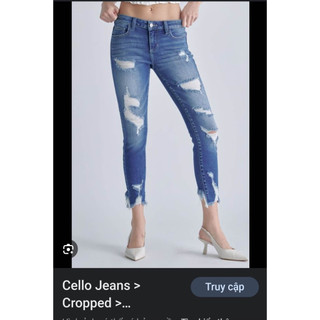 Quần jeans skinny wã rách 9 tấc BIG SIZE xuất xịn