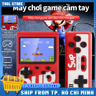 Máy Chơi Game Sup 400,Kèm Tay Cầm Dành Cho 2 Người ,Màn hình rộng 3 inch  , kết nối với TV  ,Nạp năng lượng theo chu kỳ