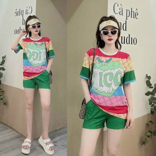 SET SHORT COTTON LẠNH PHỐI 3D CAO CẤP