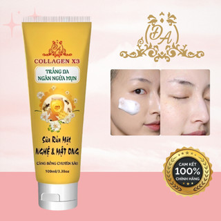 Sữa rửa mặt nghệ mật ong Collagen X3 Mỹ Phẩm Đông Anh 100ml