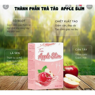 Chính hãng Trà Táo Giảm Cân Túi Lọc Tea Apple Slim Tăng Cường Chuyển Hoá