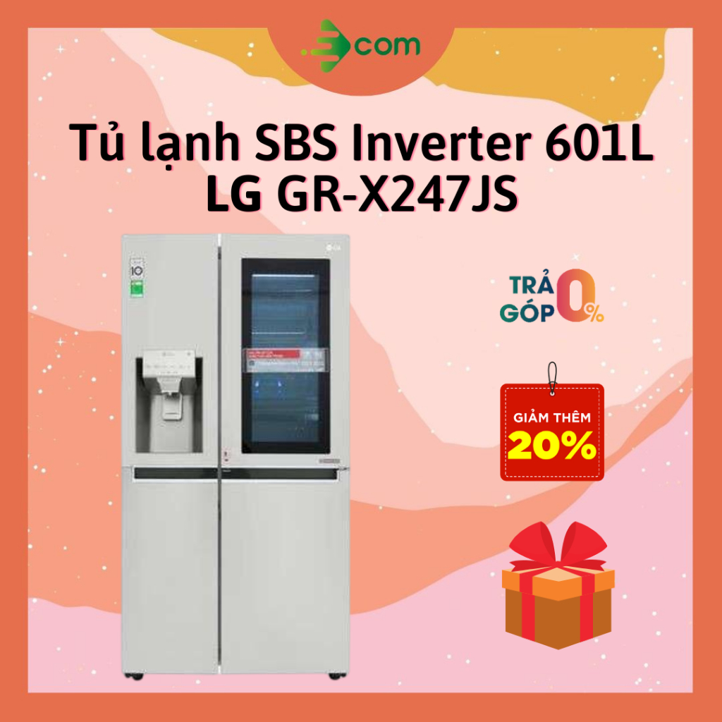 Tủ lạnh side by side LG Inverter 601L X247JS - Bảo hành chính hãng 24 tháng