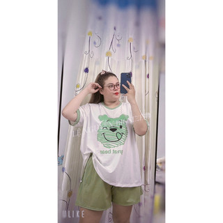 ( 70-100kg ) BỘ COTTON GẤU ĐÙI BIGSIZE ( hình shop chụp thật )
