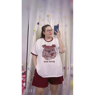 ( 70-100kg ) BỘ COTTON GẤU ĐÙI BIGSIZE ( hình shop chụp thật )