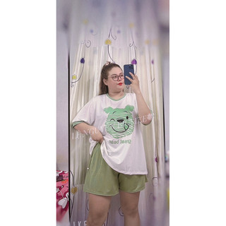 Bộ cotton gấu đùi bigsize