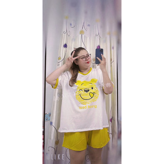 ( 70-100kg ) BỘ COTTON GẤU ĐÙI BIGSIZE ( hình shop chụp thật )
