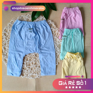 Set 5 quần dài màu sơ sinh đáy ngang hotga cho em bé mặc bỉm