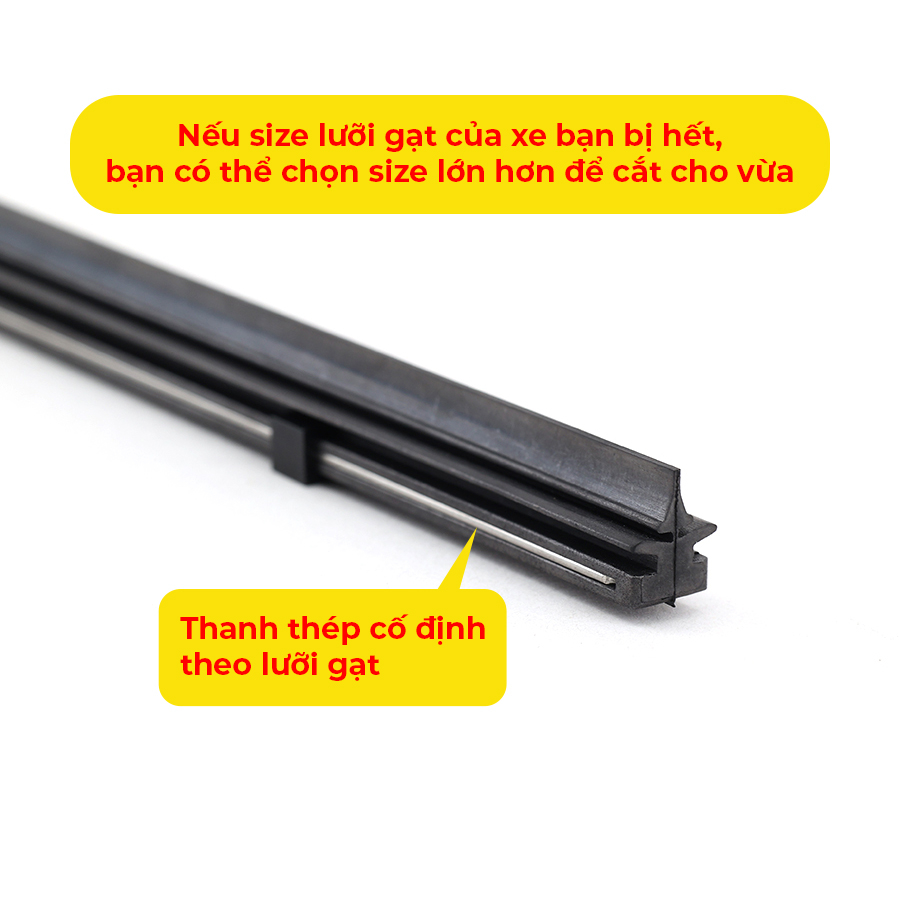 Combo 2 Lưỡi Gạt Mưa Loại A VIAIR R15 (26 Inch/650 mm) Nhập Khẩu Chính Hãng