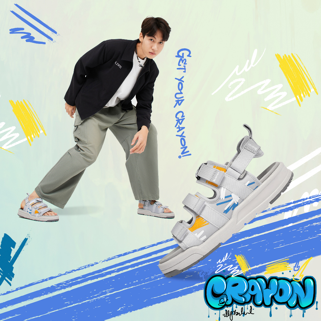 Sandal Buenas 6818 CRAYON quai ngang trẻ trung - dép quai hậu nam nữ học sinh đi học