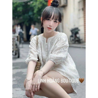 Set tơ thêu hoa tiểu thư