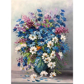 Tranh vẽ tay, bình hoa kích thước 40cm.60cm