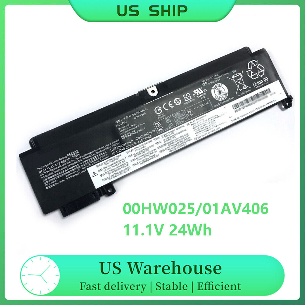 Pin Lenovo ThinkPad T460s T470s 00HW024 00HW025 01AV405 01AV406 24Wh