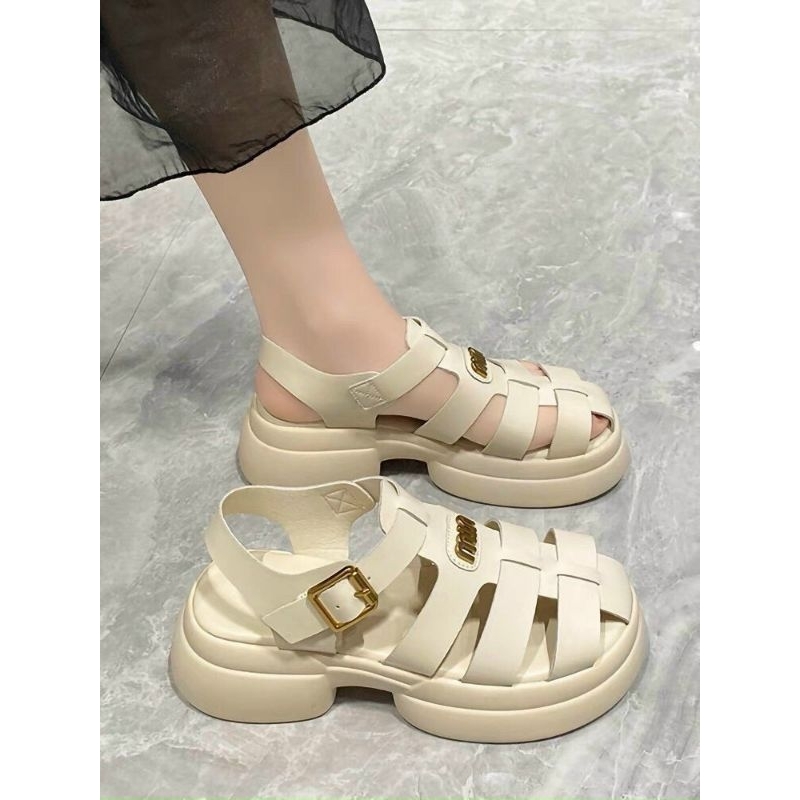Giày sandal rọ nữ Miu hottrend HÀNG LOẠI 1, sandal đế bằng mẫu mới HOT