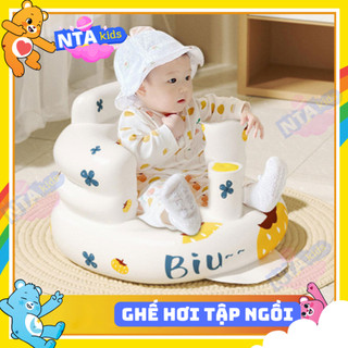 Ghế hơi tập ngồi cho bé, ghế phao tập ngồi chống gù lưng nâng đỡ cột sống, ghế tự bơm tiện lợi, cho bé từ 6 tháng tuổi