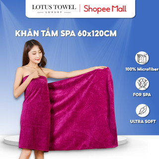 Khăn Tắm Spa 60x120cm LOTUS TOWEL 100% Microfiber Cao Cấp Mềm Mịn Thấm Hút Không Ra Màu