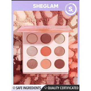 Sheglam bảng phấn mắt 9 ô rose code palette 10g