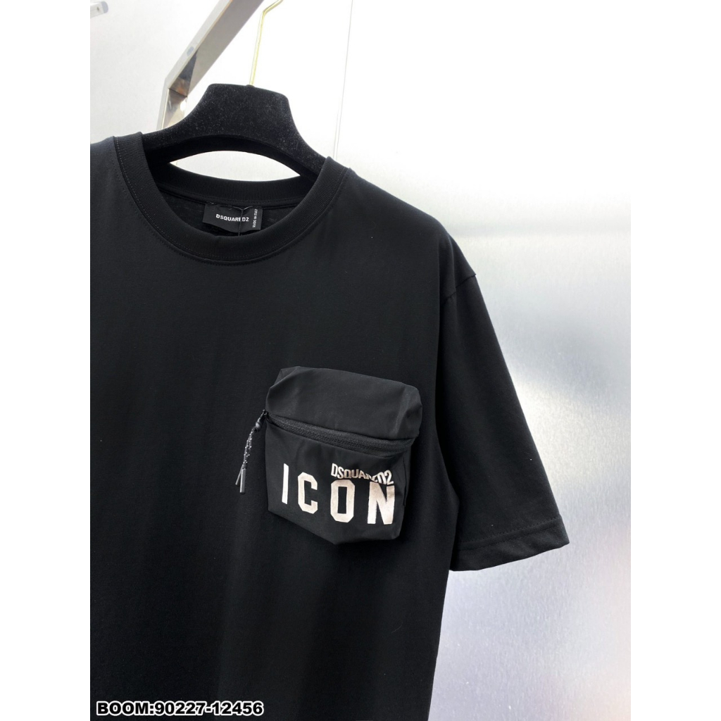 Áo Phông Nam Nữ Túi Hộp I-CON Chữ Thêu Chất Cotton Co giãn 4 Chiều Siêu Hot Hit