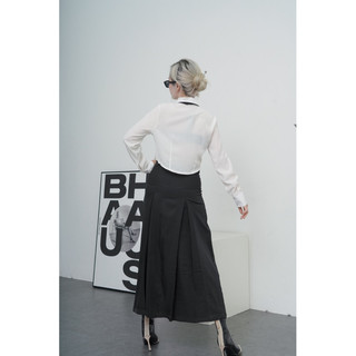 MIDDUA - SM020 Sơmi lụa vạt bầu crop