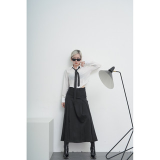 MIDDUA - SM020 Sơmi lụa vạt bầu crop