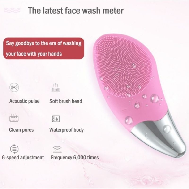 Máy rửa mặt massage 3 in 1 Sonic facial brush cao cấp - Sạc usb - Chống nước tuyệt đối