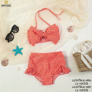 Đồ Bơi Cho Bé Gái DULINA Bikini Hai Mảnh Họa Tiết chấm bi Trẻ Em Từ 2-12 Tuổi - DB 0880