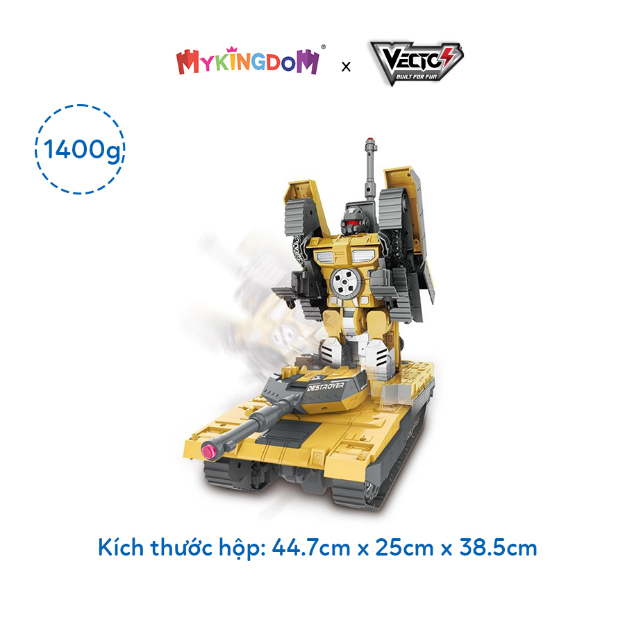 Đồ Chơi Robot Biến Hình Xe Tank Điều Khiển Từ Xa (Màu Be) VECTO VT28165/YE