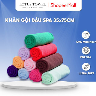 Khăn Gội Đầu Spa 35x75cm LOTUS TOWEL 100% Microfiber Cao Cấp Mềm Mịn Thấm Hút Không Ra Màu