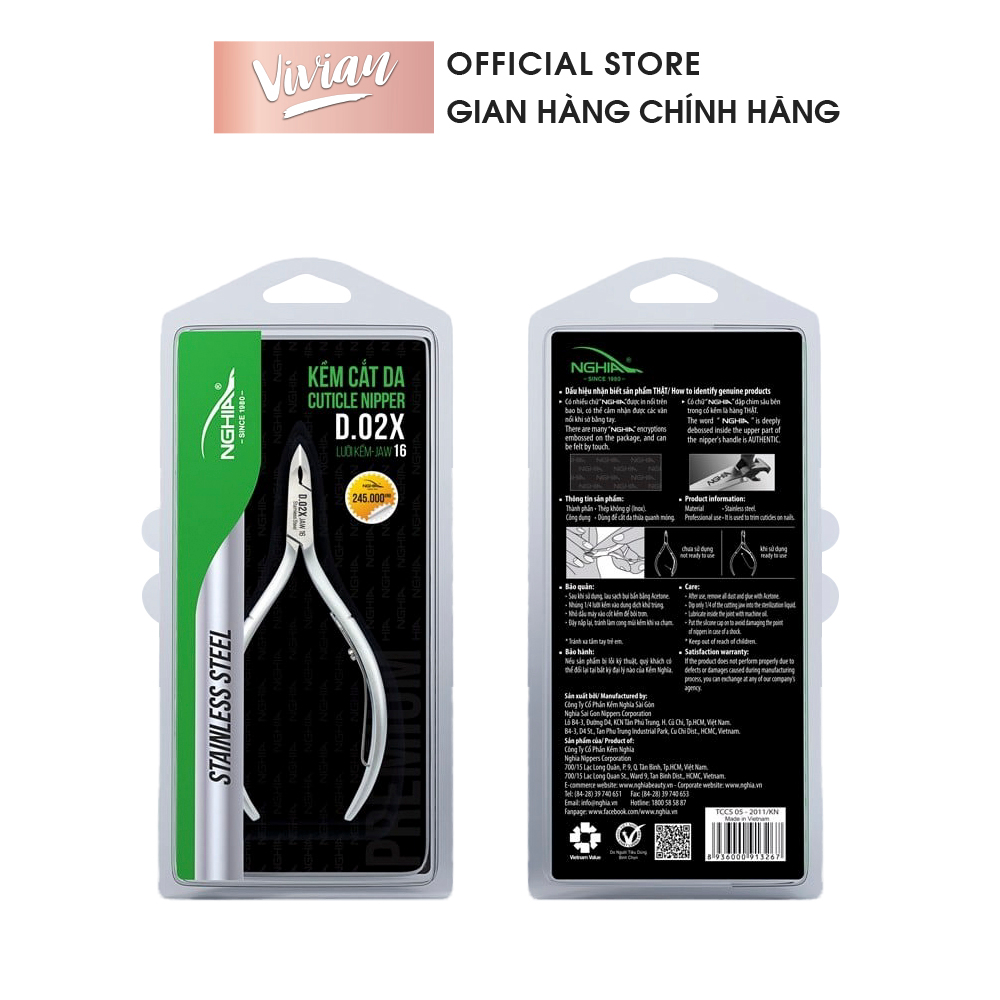 Kềm cắt da thép không gỉ D-02X (KE0116 KE0118)