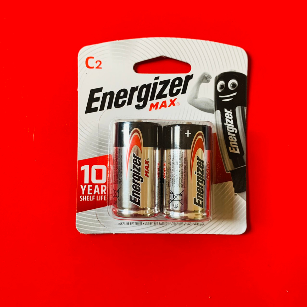 Vỉ 2 viên Pin trung C Alkaline Energizer max EE93 CHẤT LƯỢNG TỐT