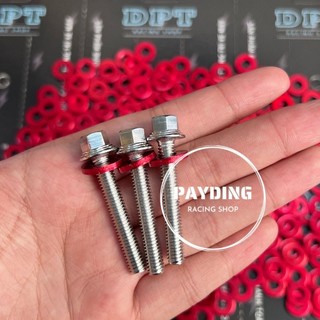Long Đền Nhôm Đỏ 6li chuyên dụng gắn Lốc Máy cho các dòng xe Honda, Yamaha, Suzuki,..